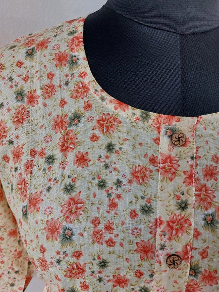 Yellow Blossom Midi Dress