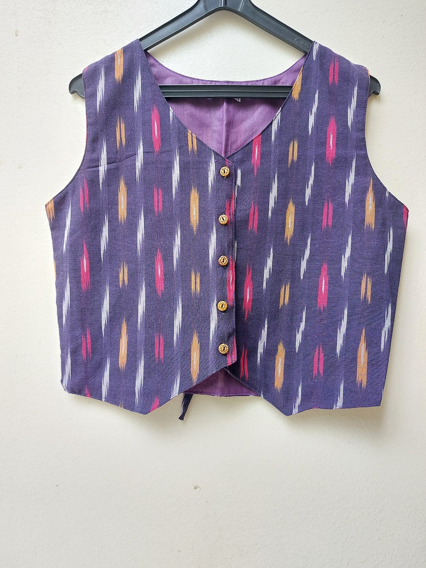 Violet Ikkat Vest