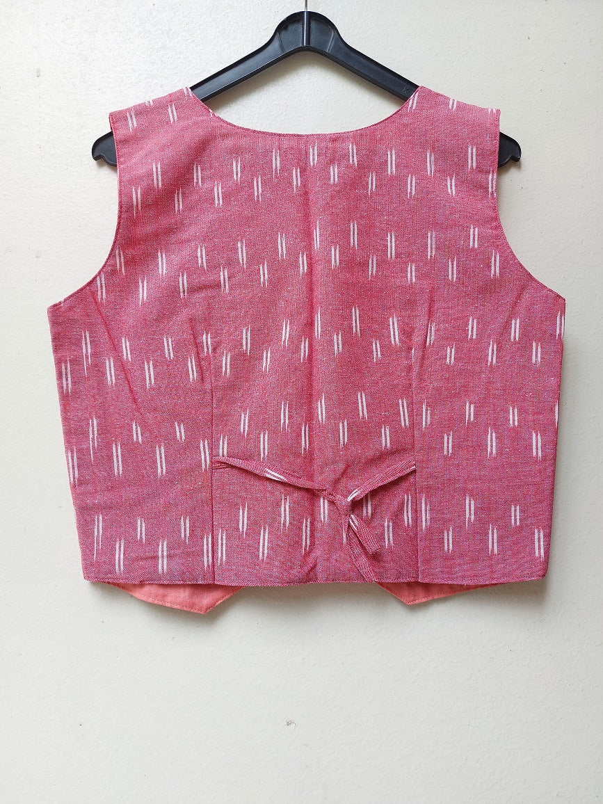 Pink Ikkat Vest