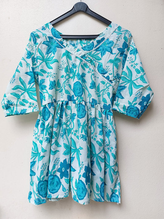 Sky Blue Peplum Top
