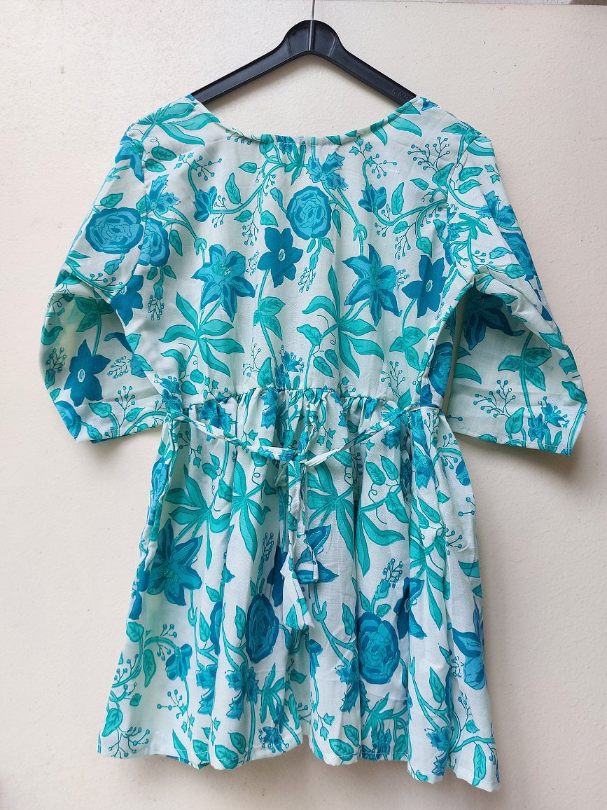 Sky Blue Peplum Top