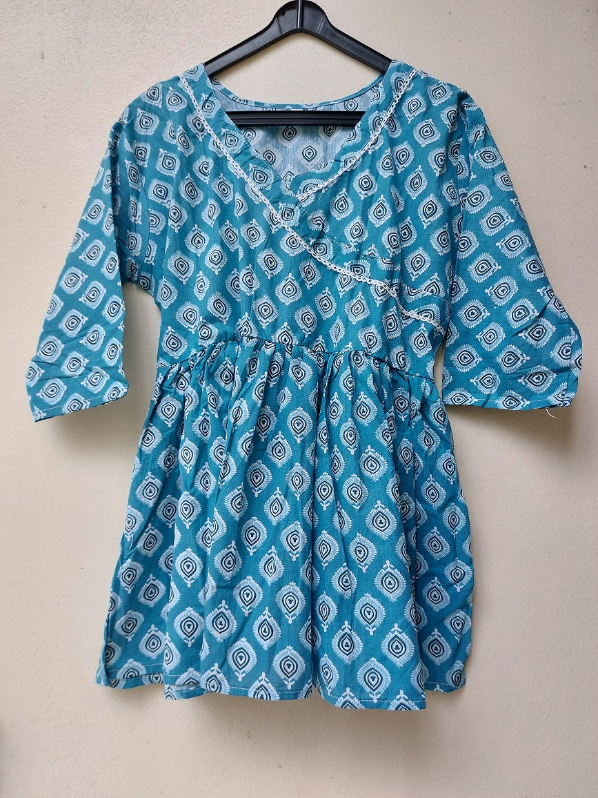 Dark Blue Peplum Top