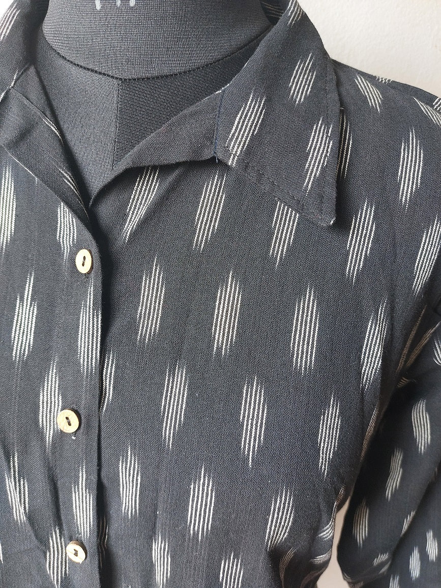 Black Ikkat Tunic