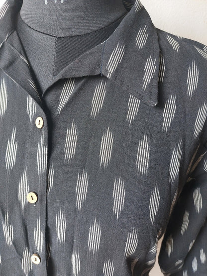 Black Ikkat Tunic