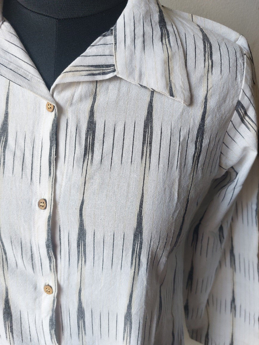 White Ikkat Tunic