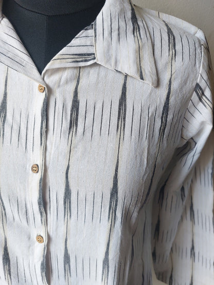 White Ikkat Tunic