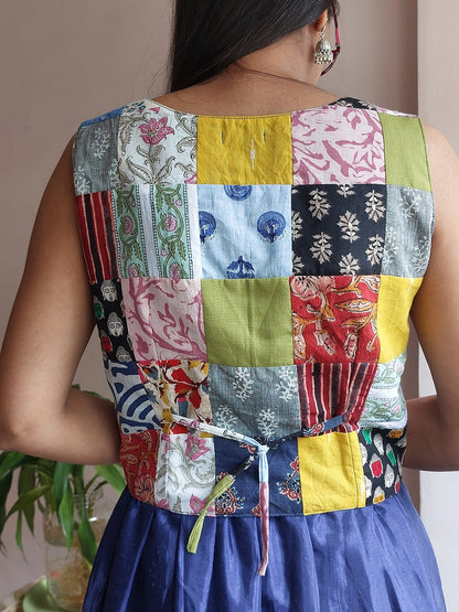 Multicolor Patchwork Vest