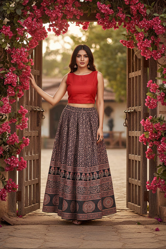 Black Kali Long Skirt