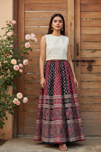 Floral Kali Long Skirt