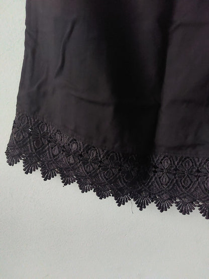 Black Solid Border Palazzo
