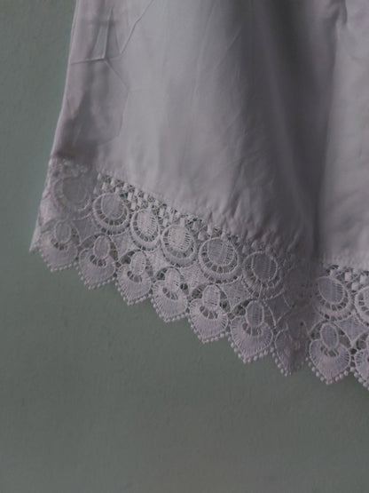 White Solid Border Palazzo
