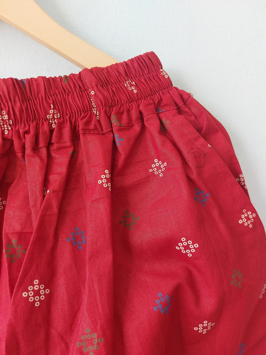 Red Butti Printed Palazzo
