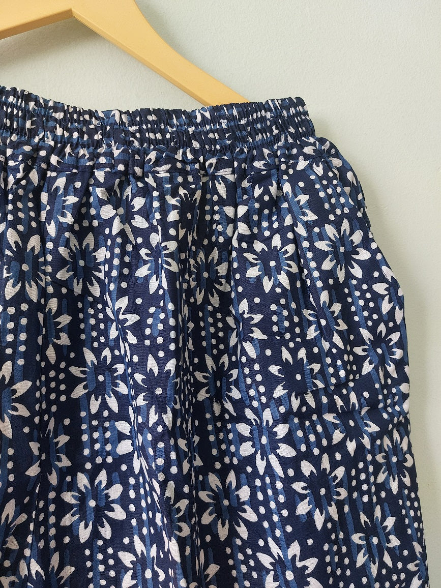 Indigo Floral Printed Palazzo