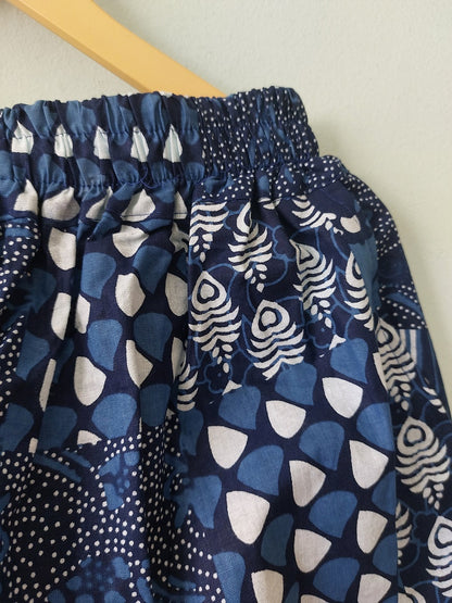 Indigo Patchwork Printed Palazzo