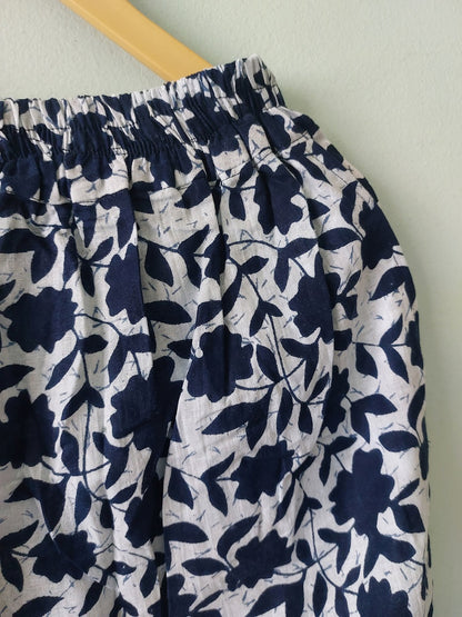 White Floral Printed Pants