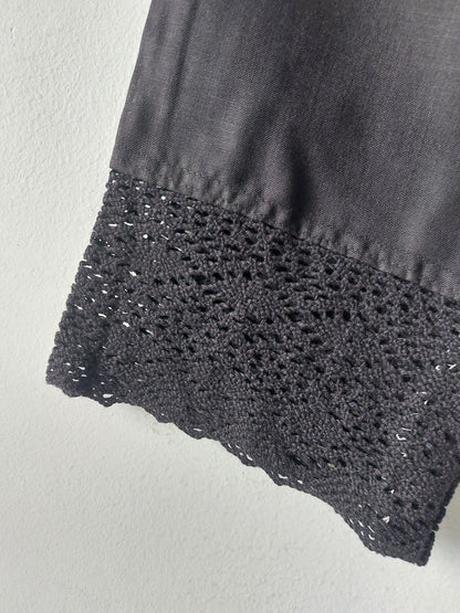 Black Border Straight Pants