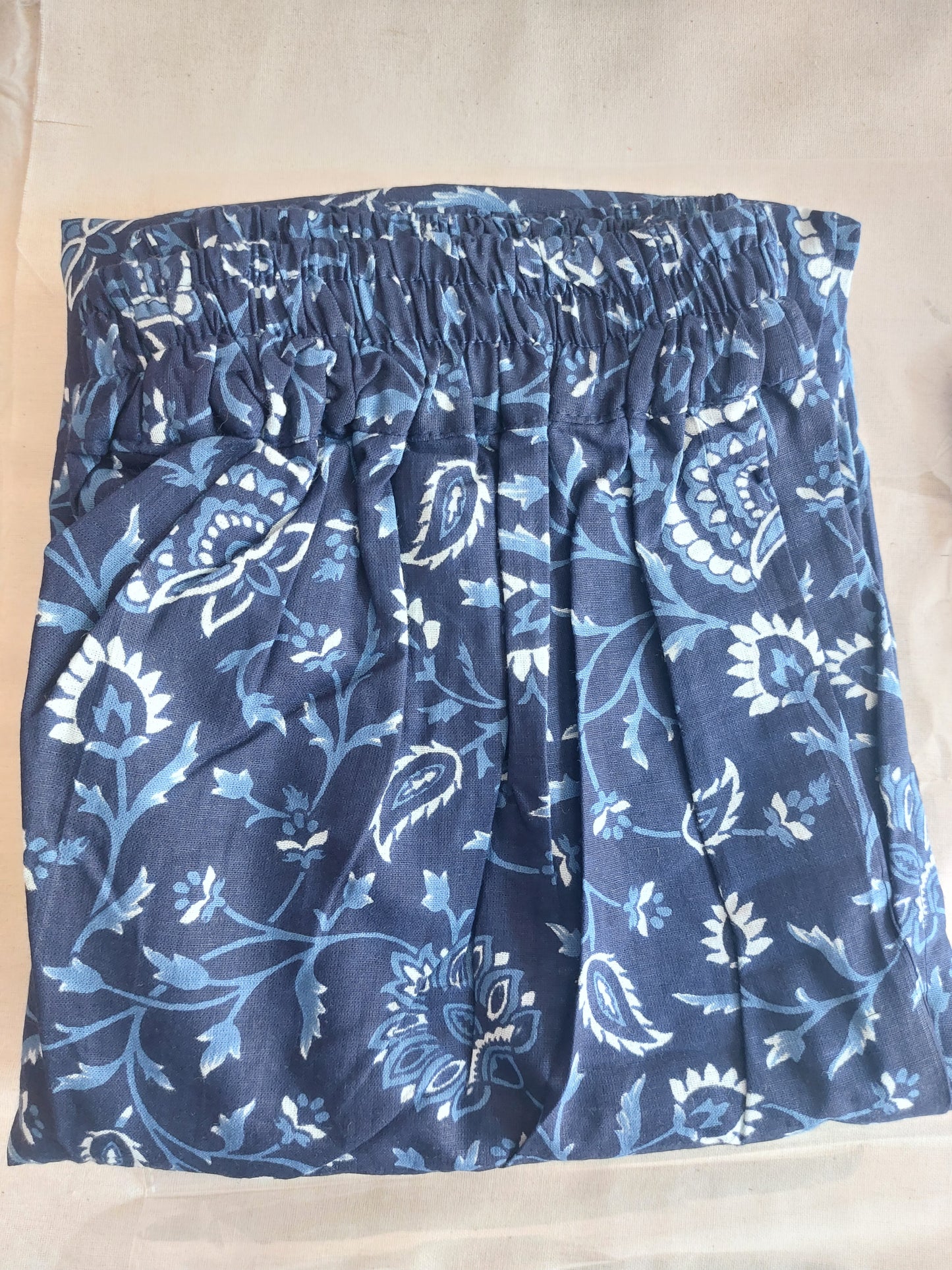 Blue Paisely Printed Pants