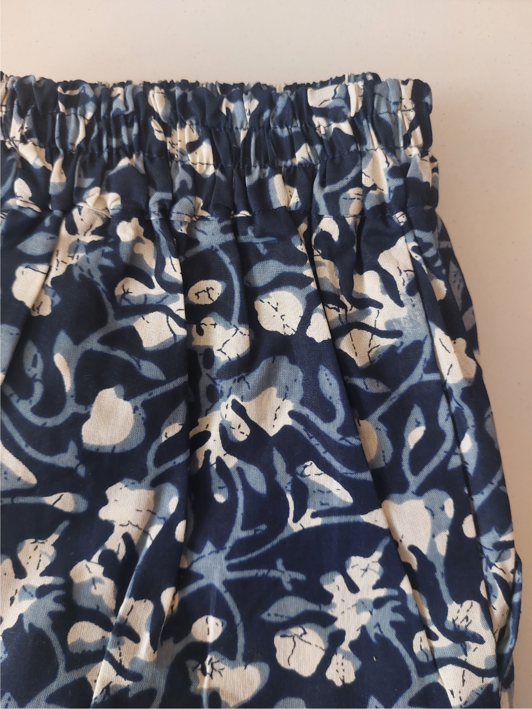 Blue Floral Printed Pants