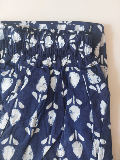 Indigo Floral Printed Pants