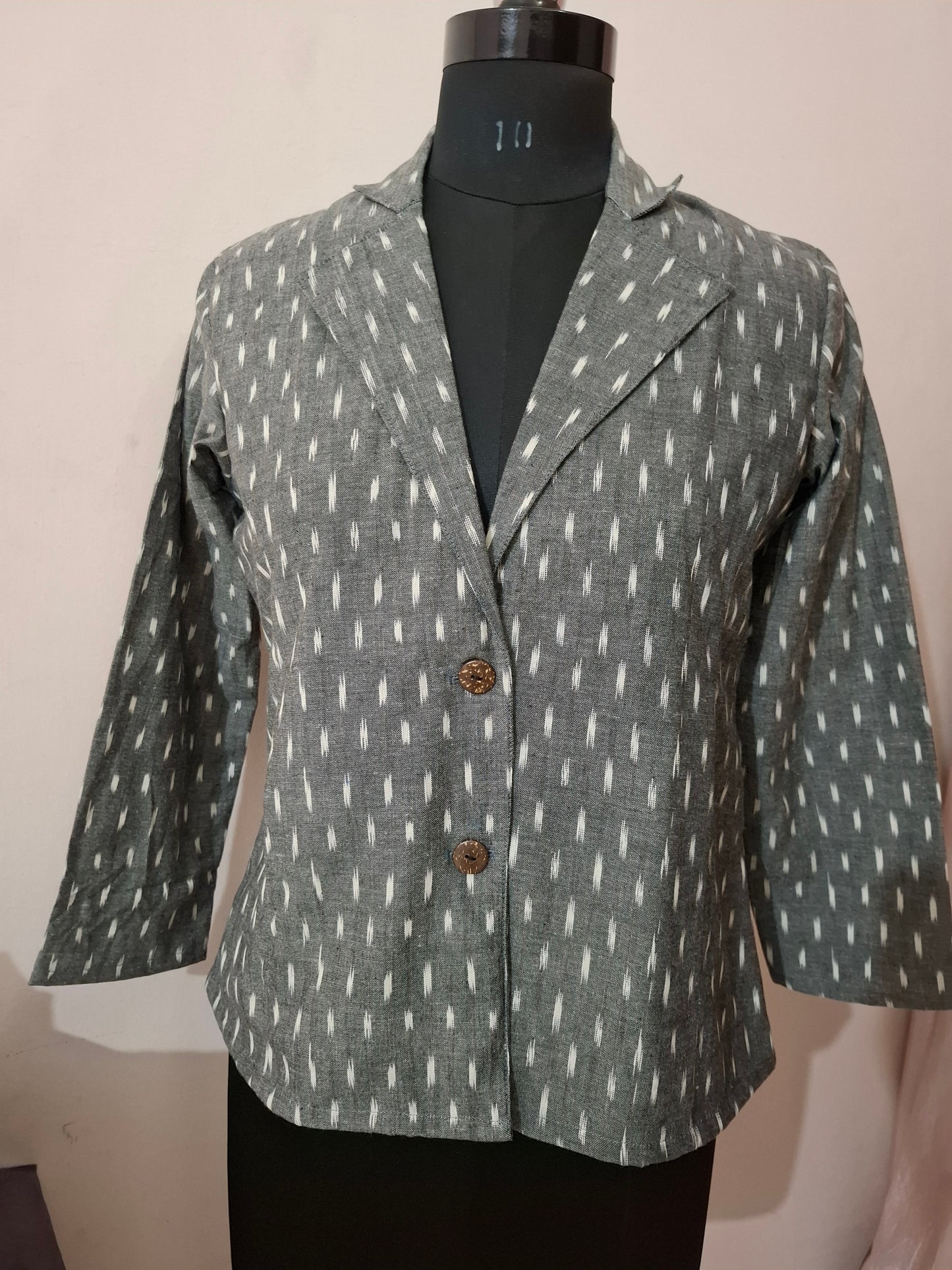 Grey Ikkat Blazer