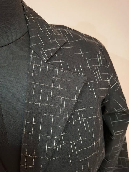 Black Double Ikkat Blazer