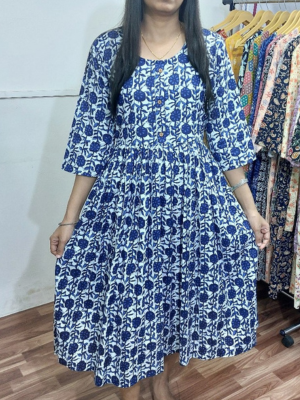 White Floral Midi Dress