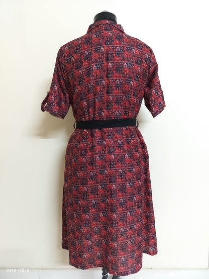 Red Aline Shrug Dress