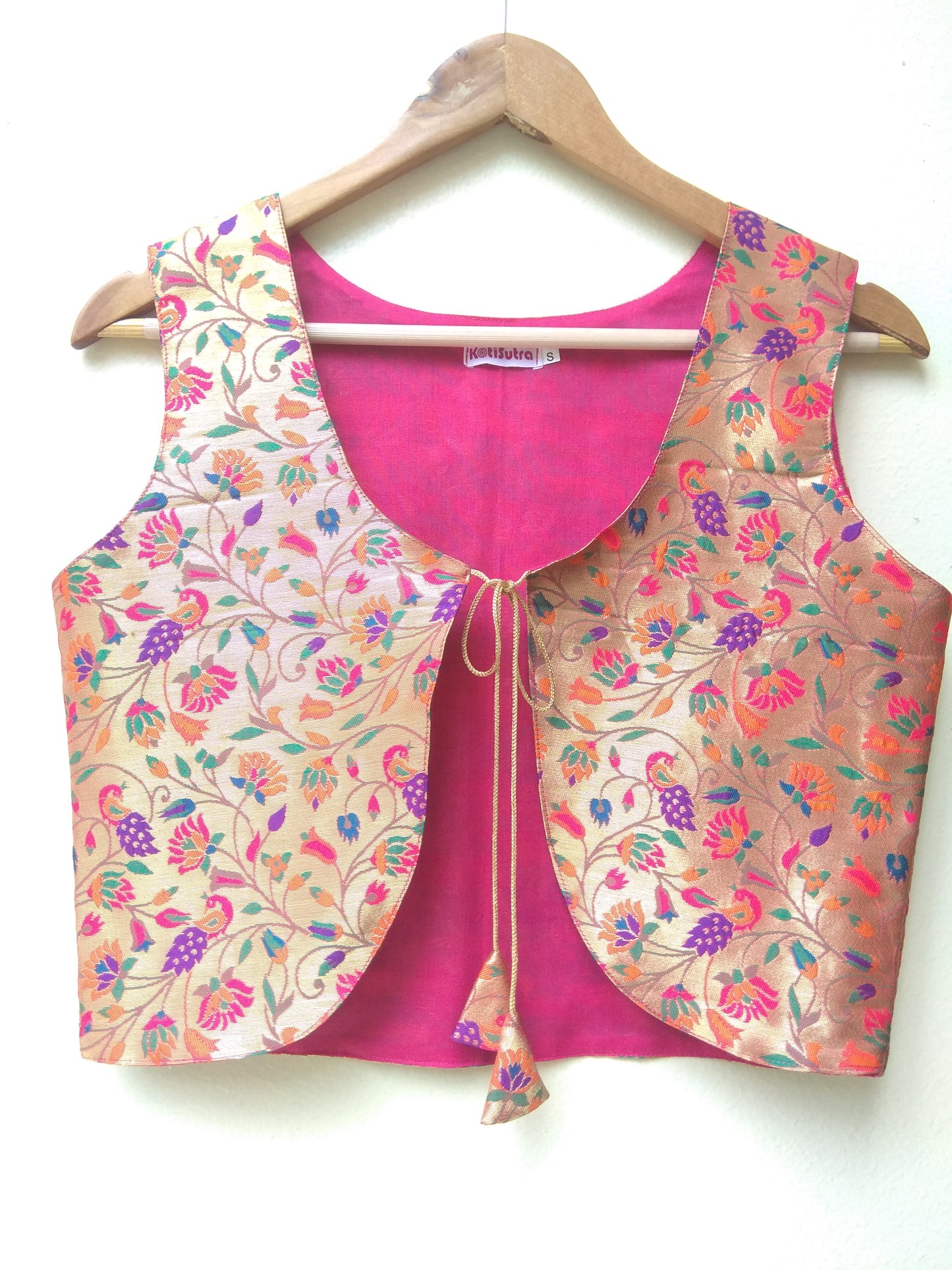 Pink Peacock Paithani Jacket