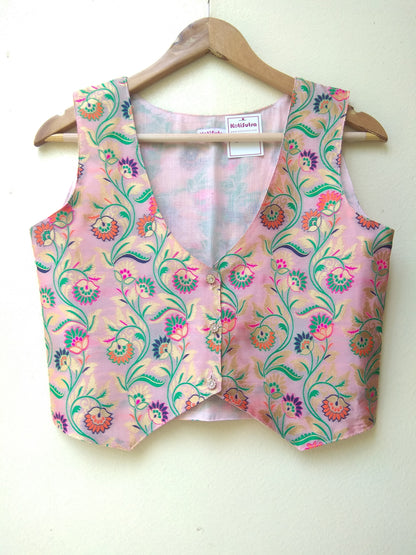 Pink Lotus Paithani Jacket