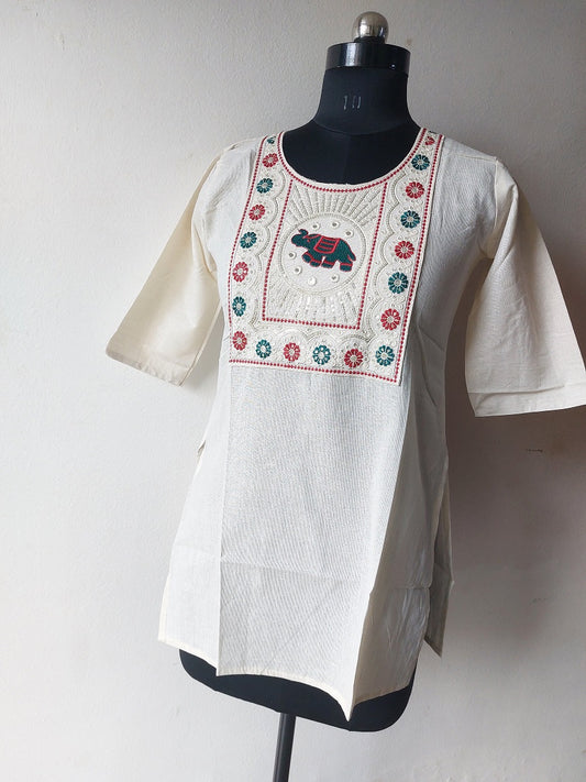 Khadi Elephant Short Kurti