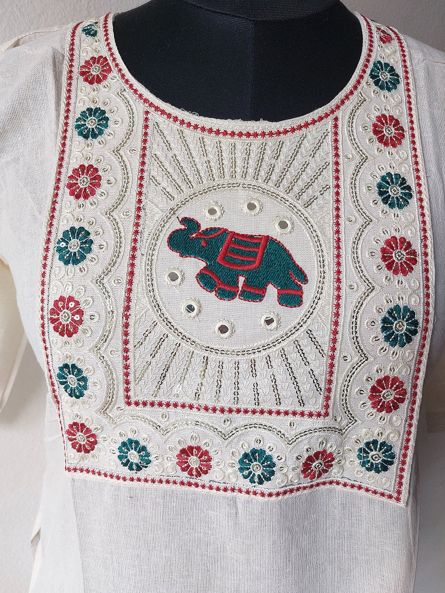 Khadi Elephant Short Kurti