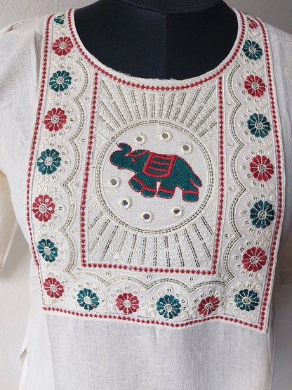 Khadi Elephant Short Kurti