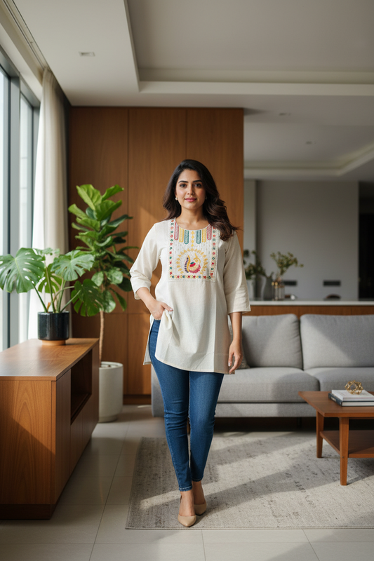 Khadi Drum Short Kurti