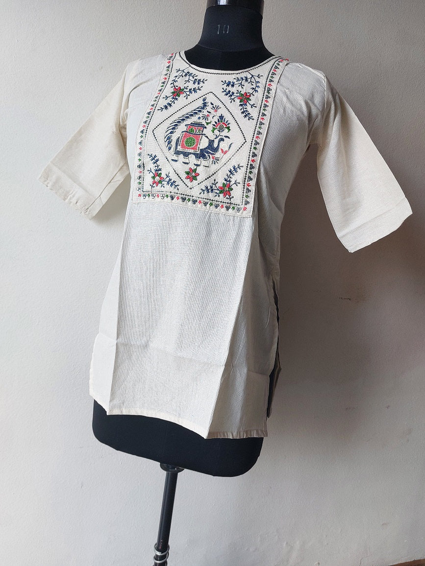 Khadi Carriage Short Kurti