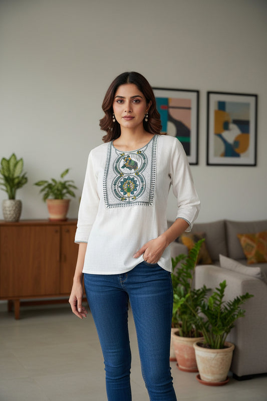 Khadi Animal Short Kurti