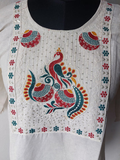 Khadi Abstract Short Kurti