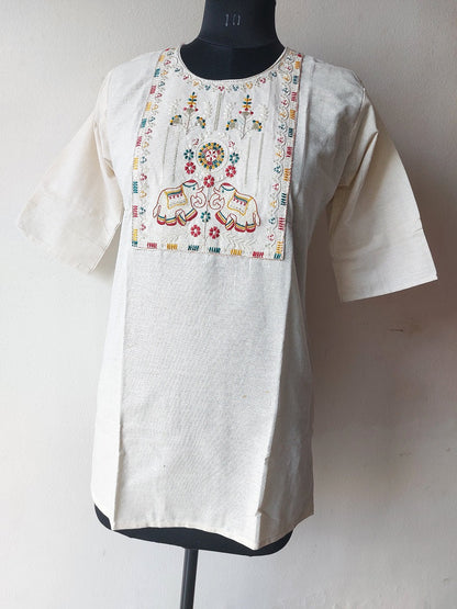 Khadi Elephants Short Kurti
