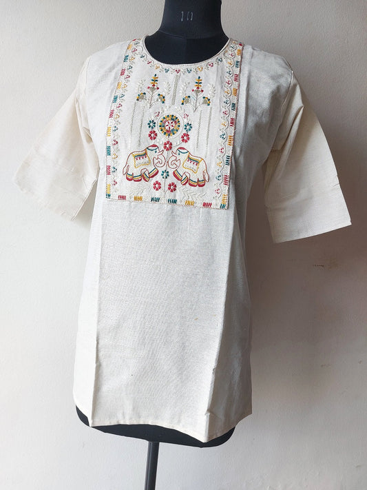 Khadi Elephants Short Kurti