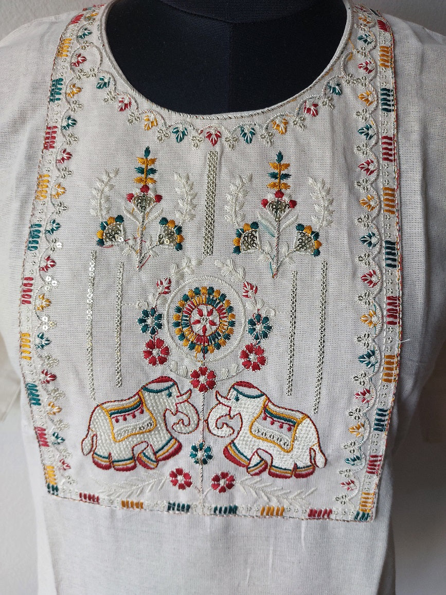 Khadi Elephants Short Kurti