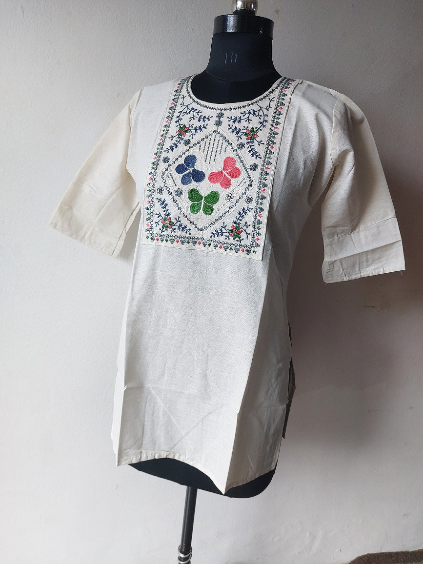 Khadi Butterfly Short Kurti