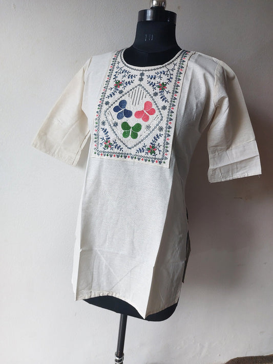 Khadi Butterfly Short Kurti