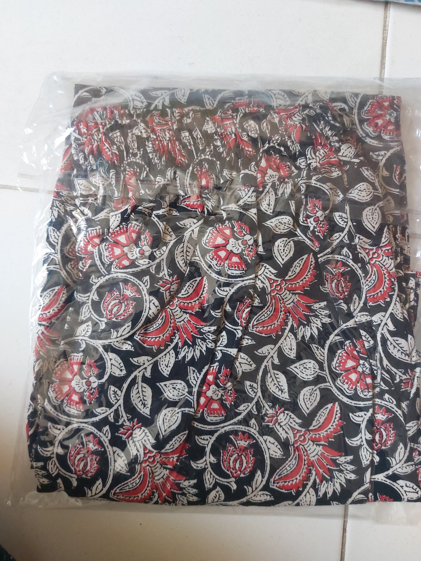 Brown Floral Printed Pants