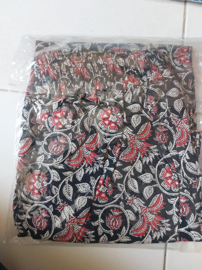 Brown Floral Printed Pants